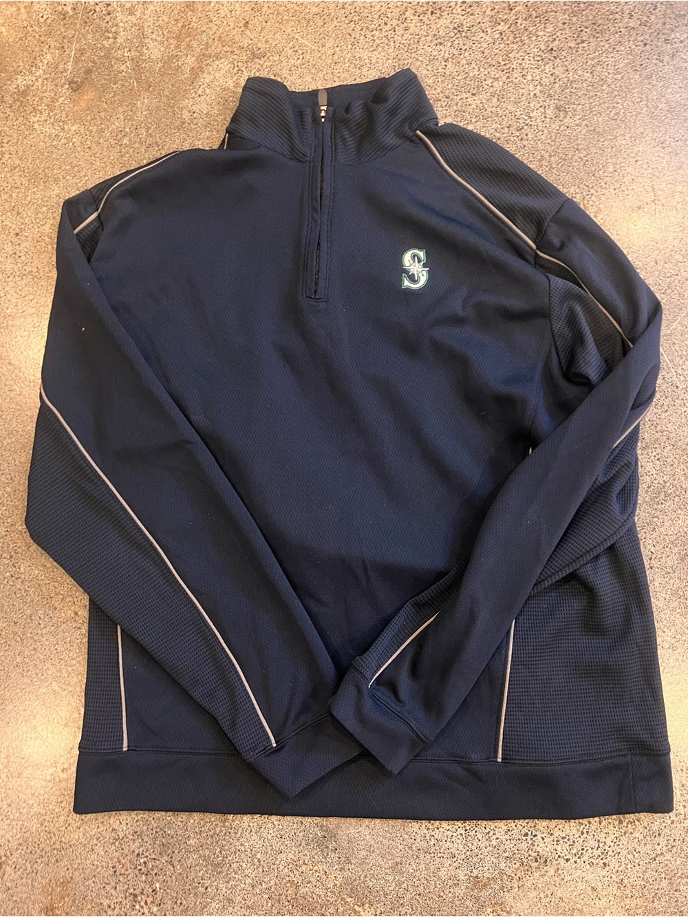 Seattle Mariners Cutter & Buck Men's Navy Performance Quarter zip - XL